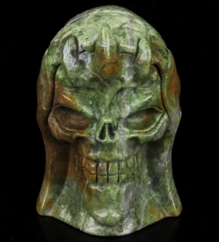 Death King Skull Grüner Opal